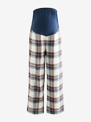 Navy Maternity Flannel Pyjama Bottoms - Image 6 of 9
