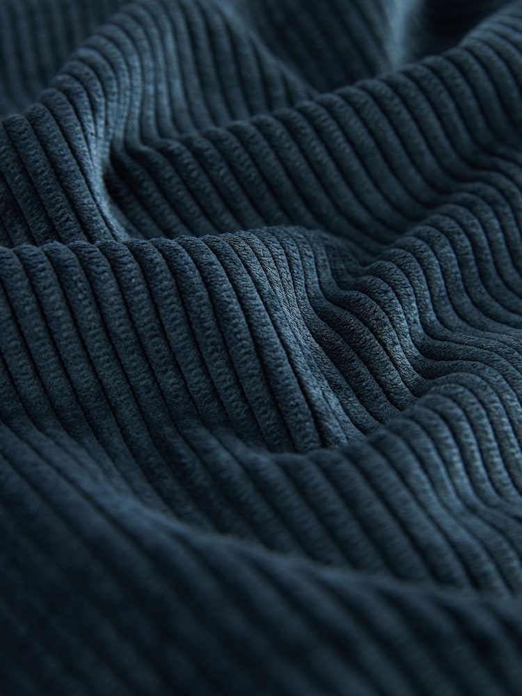 Navy Blue Corduroy Lightweight Shacket - Image 7 of 7
