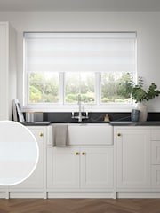 Silver White Susy Made to Measure Blackout Roller Blind - Image 1 of 6