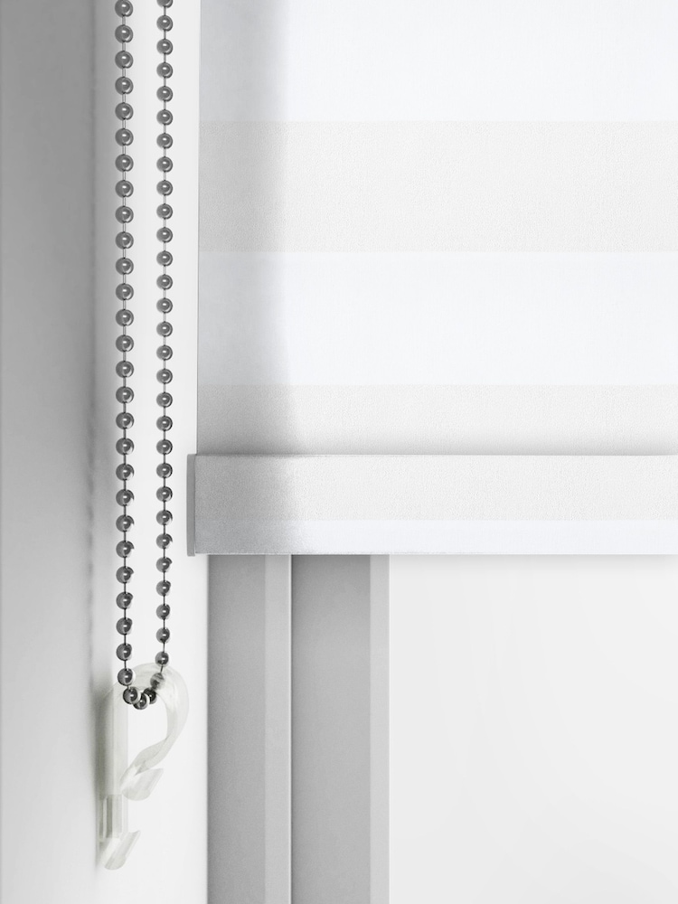 Silver White Susy Made to Measure Blackout Roller Blind - Image 5 of 5 Silver White Susy Made to Measure Blackout Roller Blind - Image 5 of 5