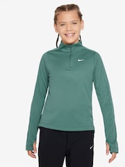 Nike Green Dri-FIT Long-Sleeve 1/2 Zip Top - Image 1 of 3