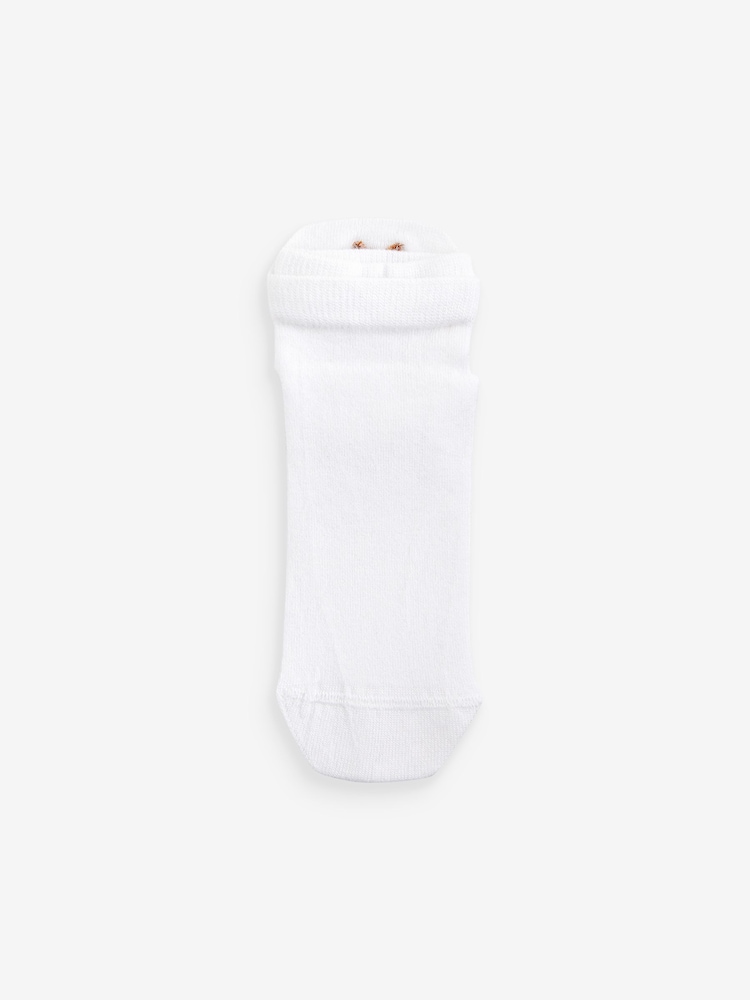 White/Cats Embroidered Motif Trainers Socks 4 Pack - Image 2 of 7