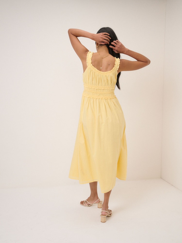 Nobodys Child Yellow Sleeveless Ariel Midi Dress - Image 2 of 5 Nobodys Child Yellow Sleeveless Ariel Midi Dress - Image 2 of 5