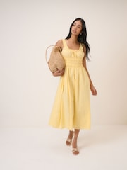 Nobodys Child Yellow Sleeveless Ariel Midi Dress - Image 3 of 5