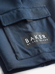 أزرق داكن - شورت كارجو فضفاض طراز Baker من Ted Baker - صورة 7 من 9
