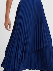French Connection Blue Arie Pleated Skirt - Image 3 of 4