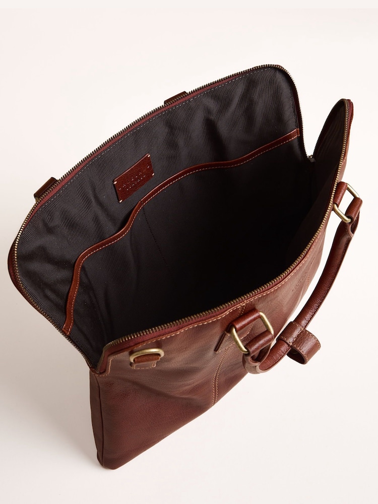 Lakeland Leather Brown Kentmere Laptop Bag - Image 2 of 5