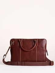Lakeland Leather Brown Kentmere Laptop Bag - Image 3 of 5
