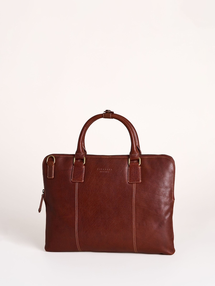 Lakeland Leather Brown Kentmere Laptop Bag - Image 5 of 5