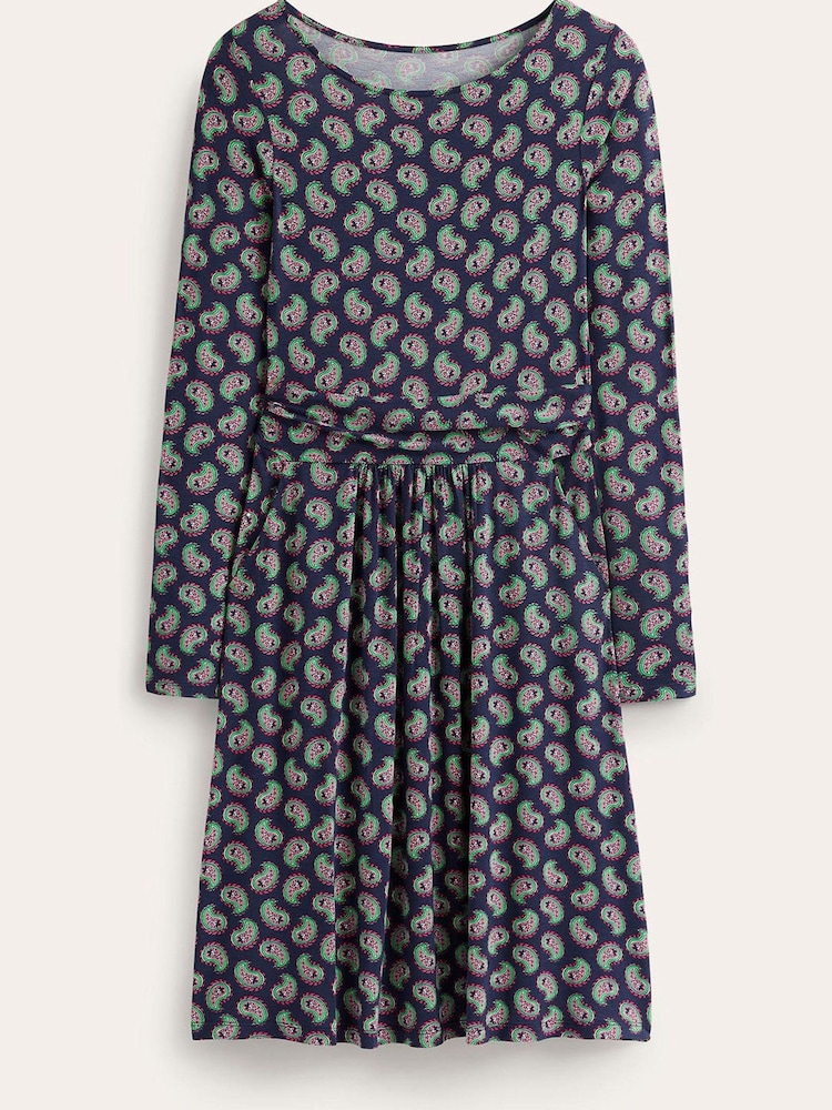 Boden Multi Blue Abigail Jersey Dress - Image 5 of 5