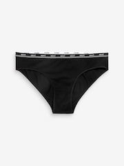 Black Bikini Logo Knickers 4 Pack - Image 2 of 5