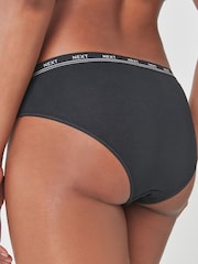 Black Bikini Logo Knickers 4 Pack - Image 4 of 5