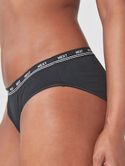 Black Bikini Logo Knickers 4 Pack - Image 5 of 5