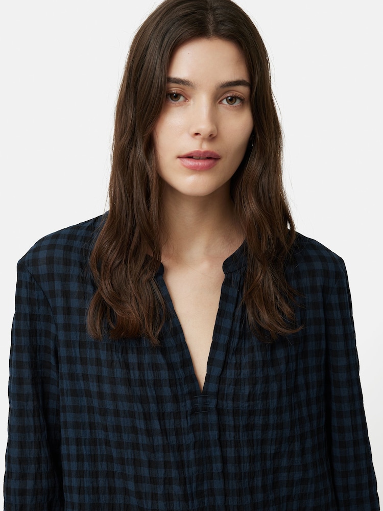 Jigsaw Checked Tunic Blouse - Image 2 of 7