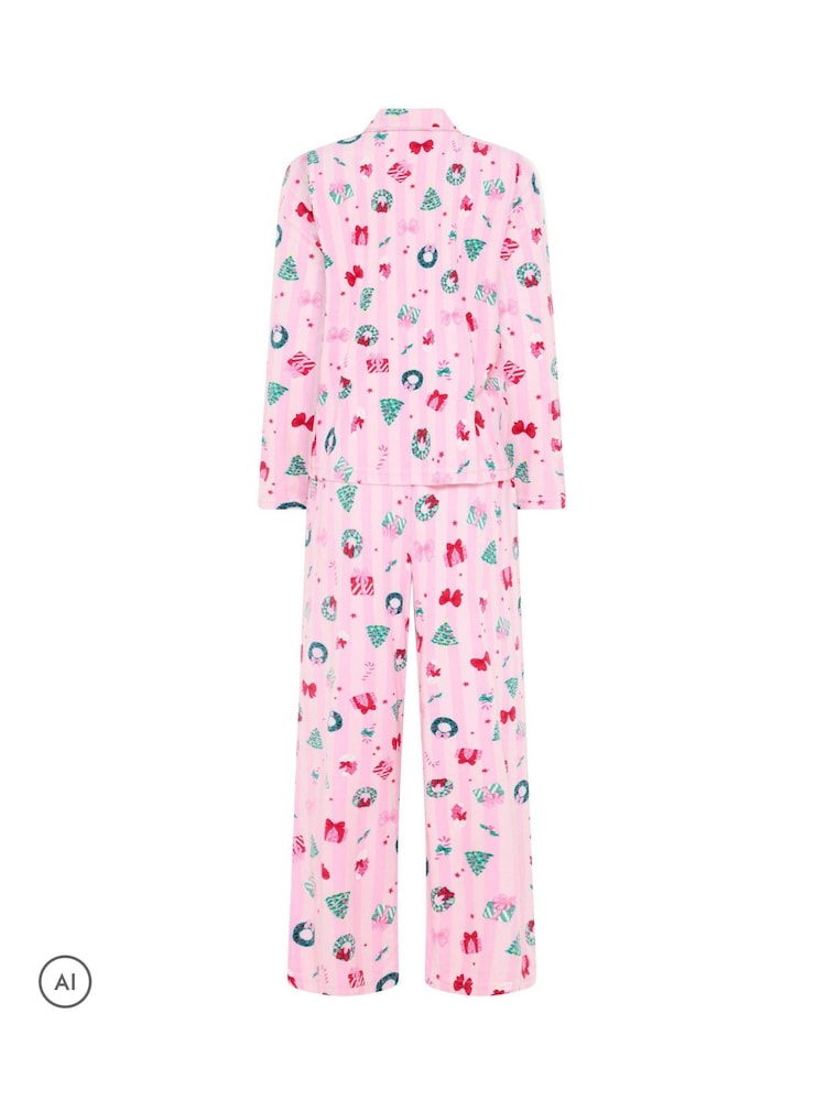 PixieGirl Petite Christmas Stripe Print Pyjamas Set - Image 6 of 6 PixieGirl Petite Christmas Stripe Print Pyjamas Set - Image 6 of 6