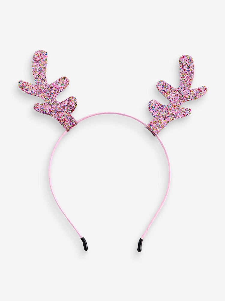 Pink - Haarreif mit weihnachtlichem Rentiergeweih-Design, 2er-Pack, Gold - Bild 2 von 3 Pink - Haarreif mit weihnachtlichem Rentiergeweih-Design, 2er-Pack, Gold - Bild 2 von 3