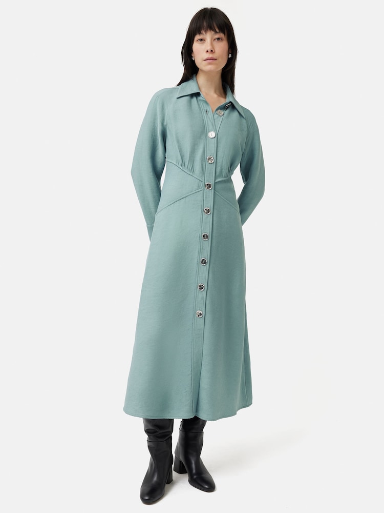 Jigsaw Textured Midi Shirt Dress - Image 1 of 6