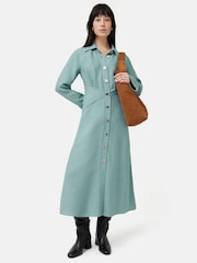 Jigsaw Textured Midi Shirt Dress - Image 3 of 6