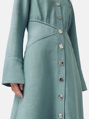 Jigsaw Textured Midi Shirt Dress - Image 4 of 6