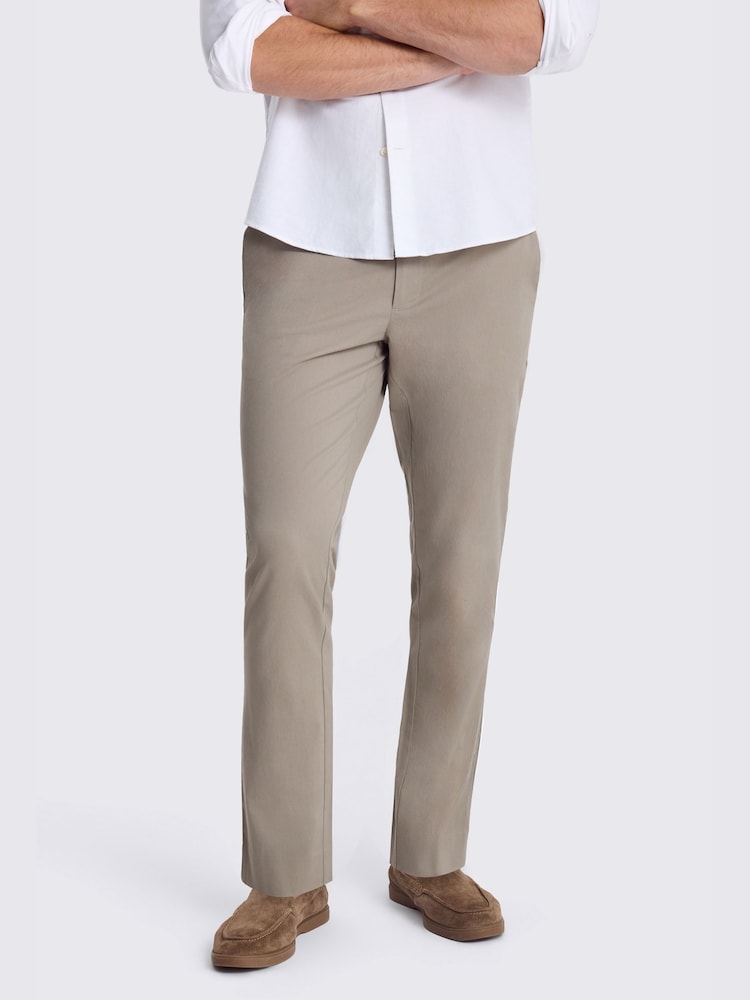 MOSS Natural Slim Fit Cotton Chinos - Image 1 of 4