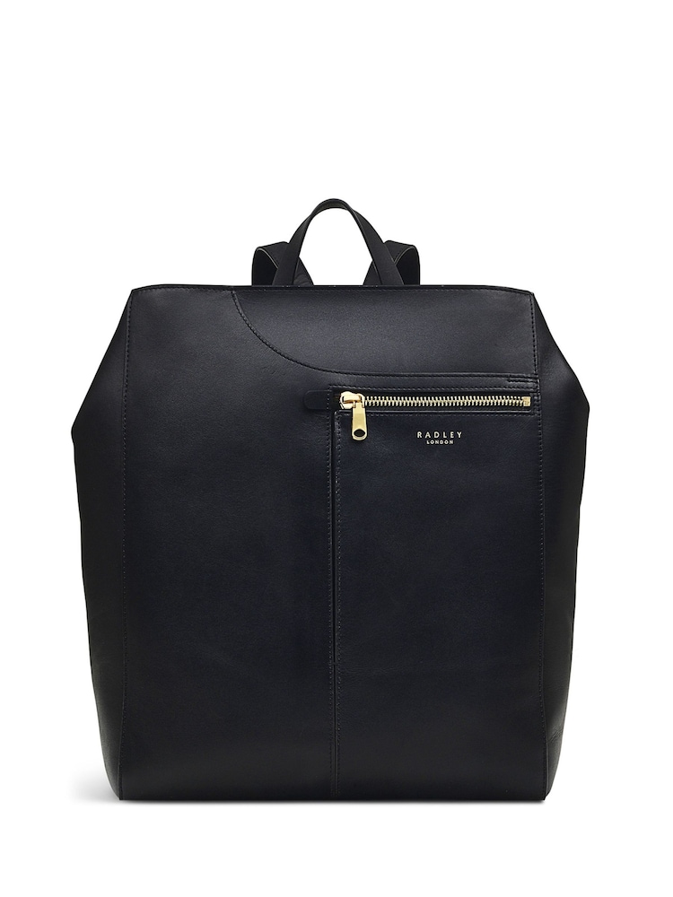 Negro - Radley Medium Pockets Icon Zip Top Black Backpack - Imagen 1 de 5
