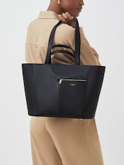 Radley Pockets Icon Large Zip Top Black Tote Bag - Image 1 of 5