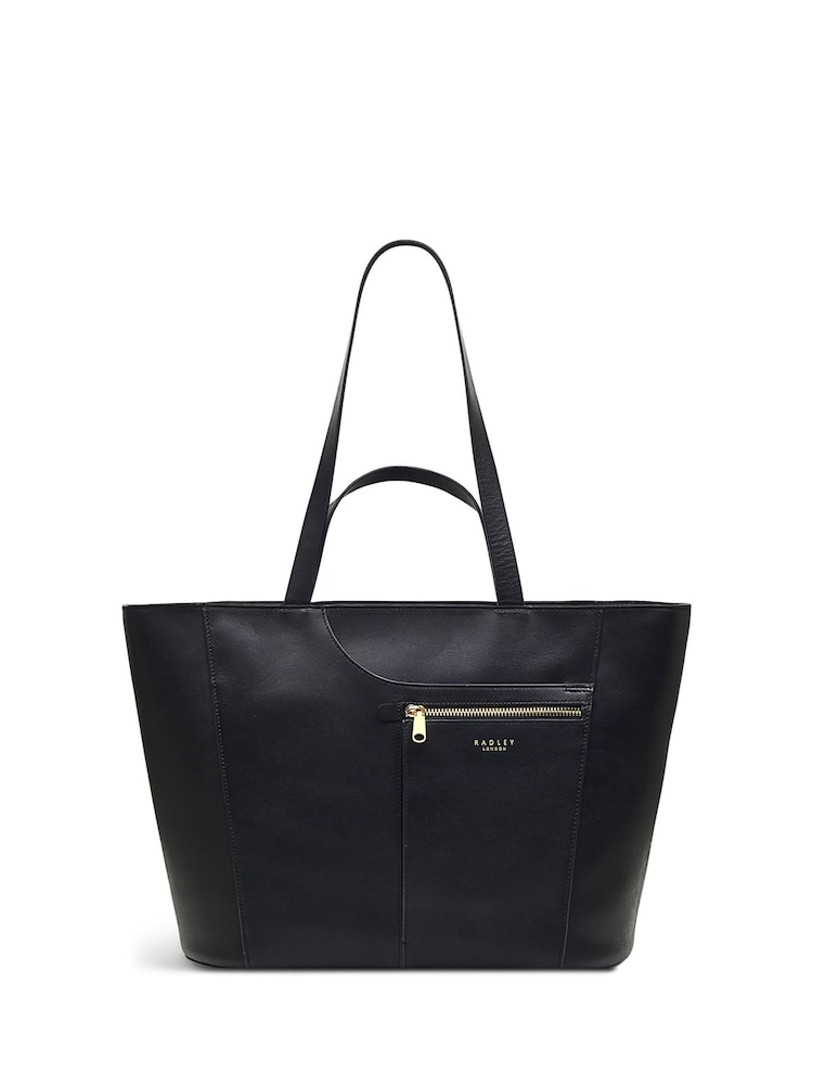 Radley Pockets Icon Large Zip Top Black Tote Bag - Image 2 of 5