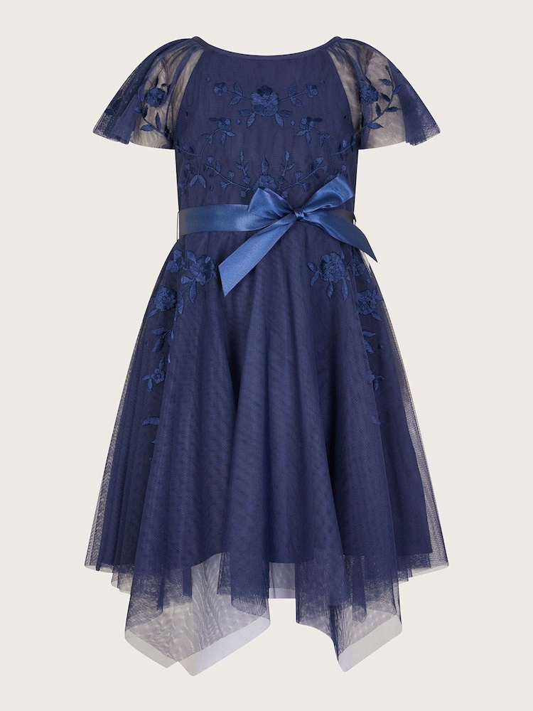 Monsoon Blue Amelia Embroidered Dress - Image 1 of 3