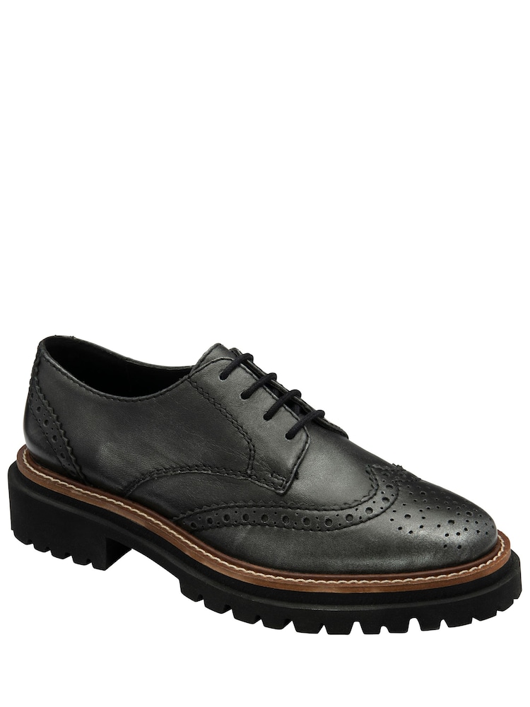 Ravel Grey Leather Brogues - Image 1 of 4