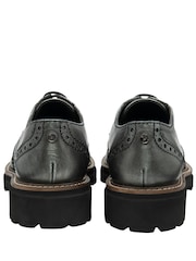 Ravel Grey Leather Brogues - Image 3 of 4