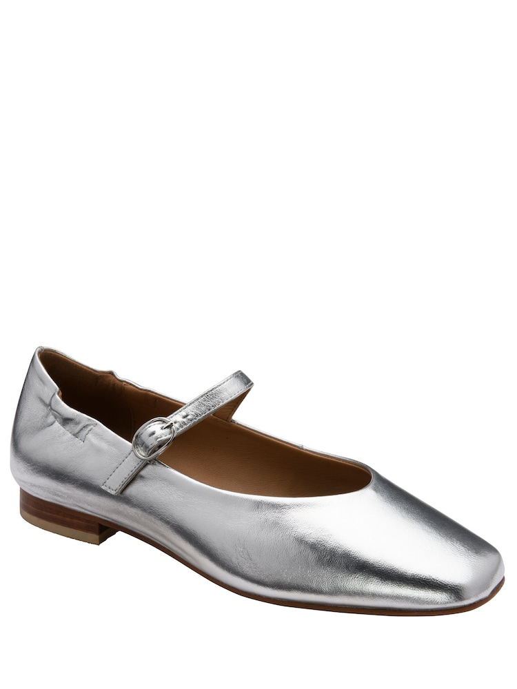 Ravel Silver Flat Mary-Jane Shoes - Image 1 of 4