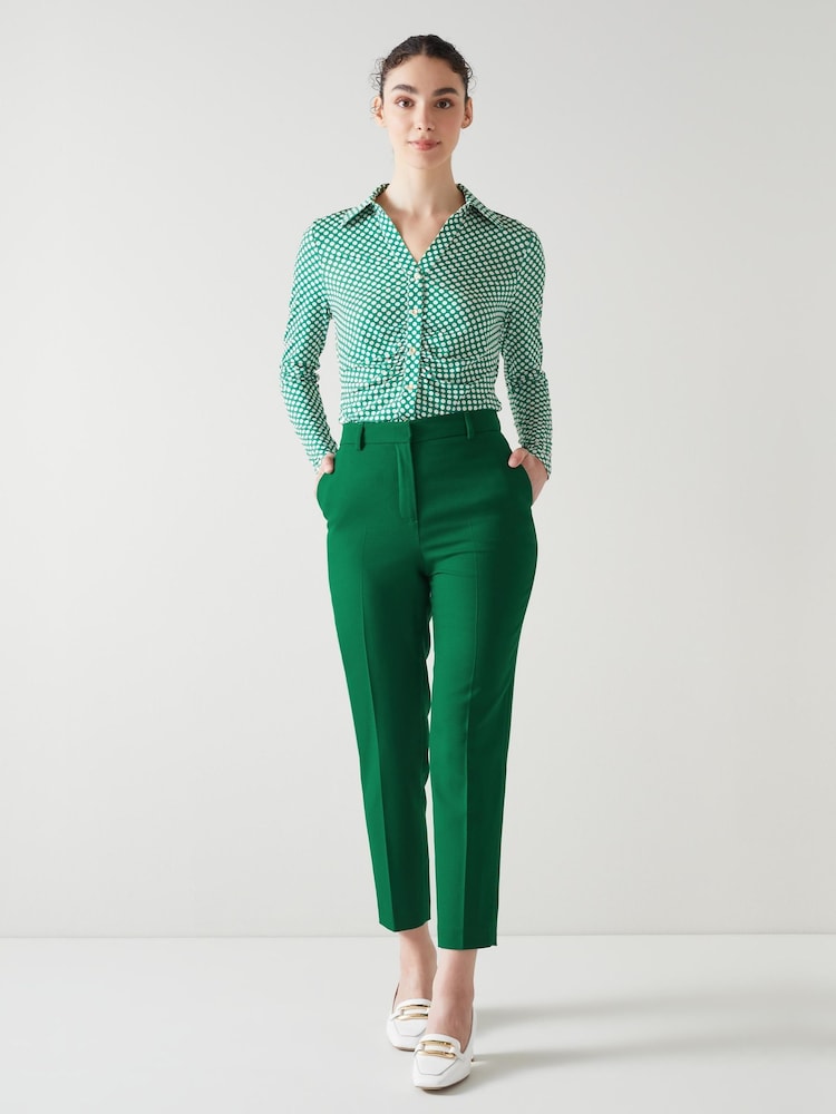 LK Bennett Green Mariner Trousers With Viscose - Image 2 of 6