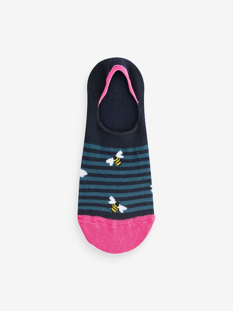 Blue Bees - Invisible Socks 5 Pack - Image 2 of 6