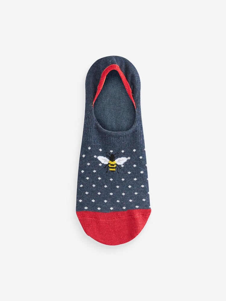 Blue Bees - Invisible Socks 5 Pack - Image 3 of 6