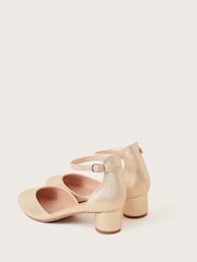 Monsoon Gold Shimmer Two Part Heels - Image 3 of 3