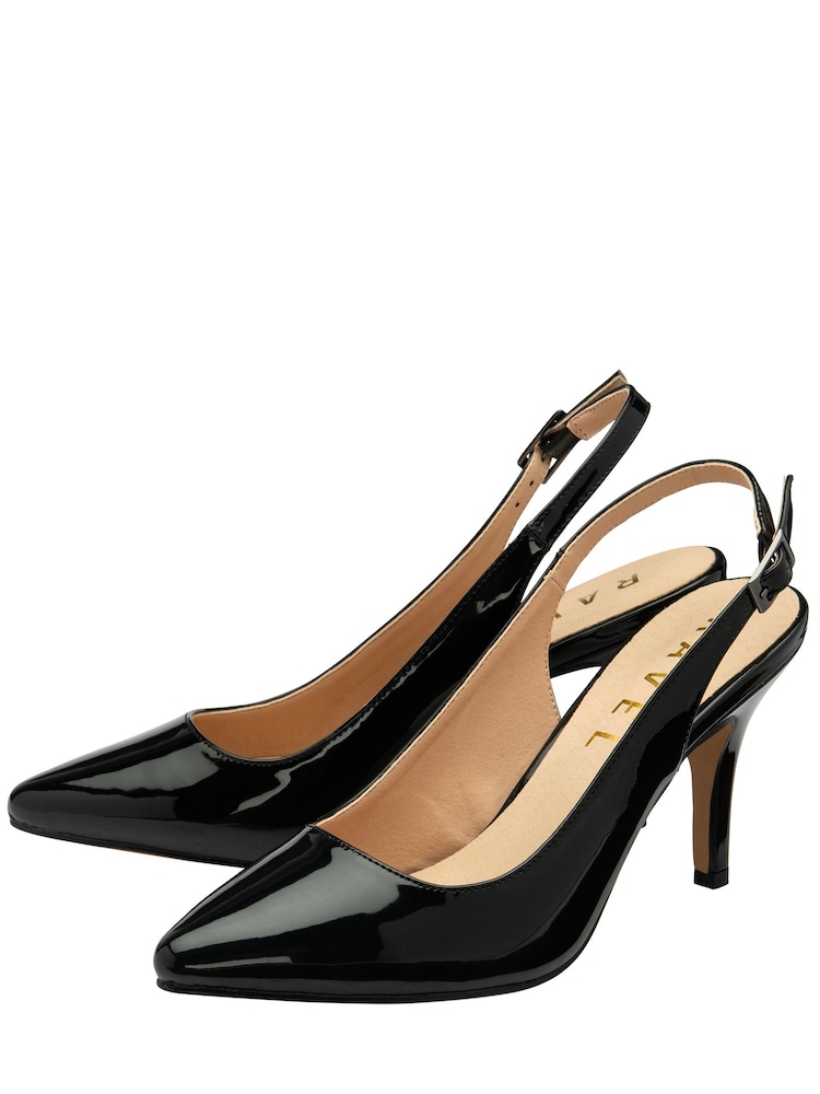 Ravel Black Patent Slingback Court Shoes - Image 2 of 4 Ravel Black Patent Slingback Court Shoes - Image 2 of 4