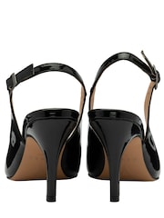 Ravel Black Patent Slingback Court Shoes - Image 3 of 4