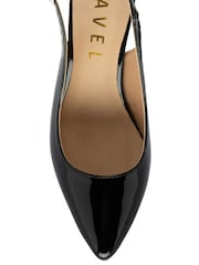 Ravel Black Patent Slingback Court Shoes - Image 4 of 4