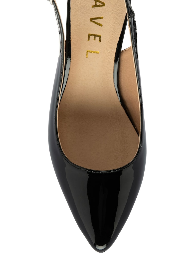Ravel Black Patent Slingback Court Shoes - Image 4 of 4 Ravel Black Patent Slingback Court Shoes - Image 4 of 4