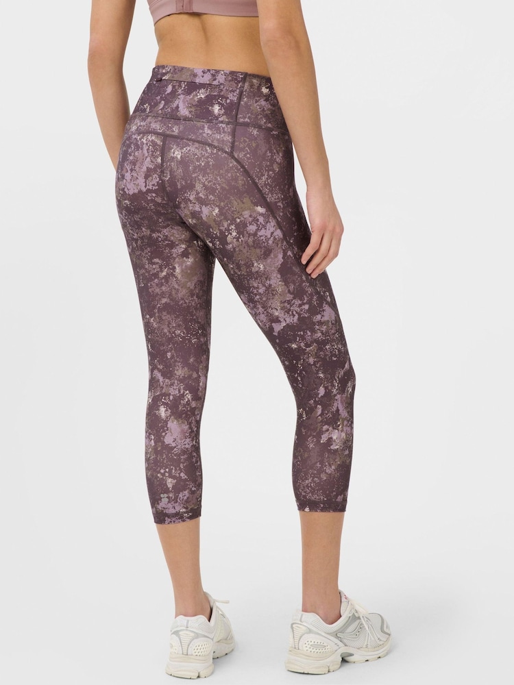 Sweaty Betty Purple Power Cropped Workout Leggings - Image 2 of 8 Sweaty Betty Purple Power Cropped Workout Leggings - Image 2 of 8