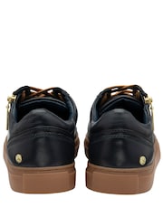 Ravel Blue Leather Zip-Up Trainers - Image 3 of 4