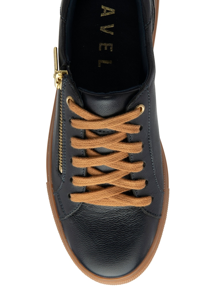 Ravel Blue Leather Zip-Up Trainers - Image 4 of 4 Ravel Blue Leather Zip-Up Trainers - Image 4 of 4
