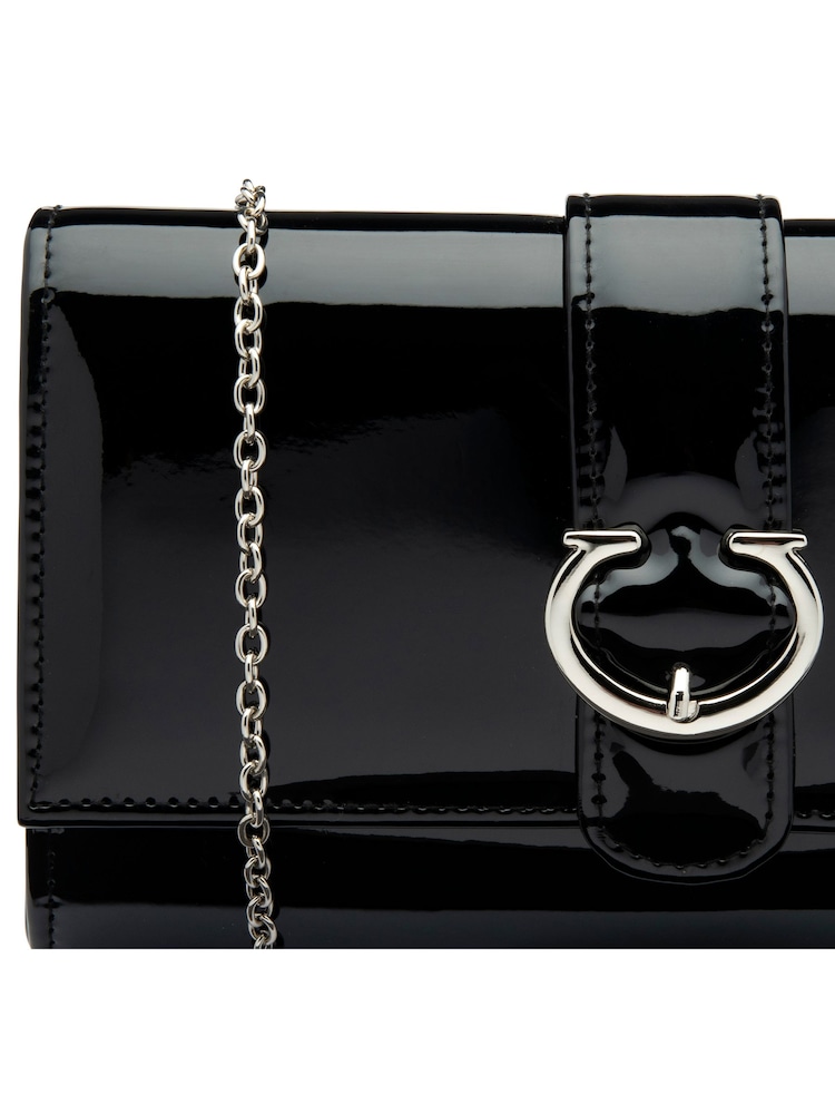 Ravel Black Clutch Bag with Chain - Image 4 of 4 Ravel Black Clutch Bag with Chain - Image 4 of 4