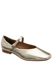 Ravel Gold Flat Mary-Jane Shoes - Image 1 of 4