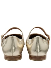 Ravel Gold Flat Mary-Jane Shoes - Image 3 of 4