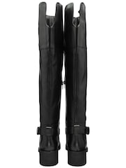 Ravel Black Leather Block-Heel Knee-High Boots - Image 3 of 4
