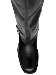 Ravel Black Leather Block-Heel Knee-High Boots - Image 4 of 4