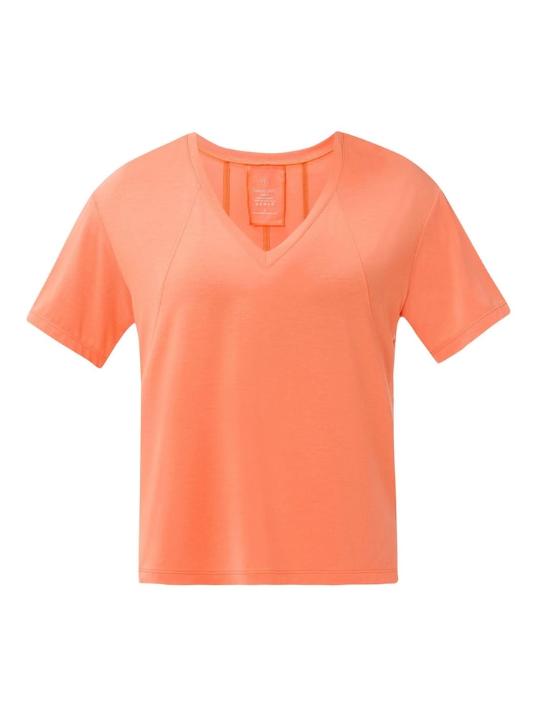 Sweaty Betty Orange Soft Flow Studio V-Neck T-Shirt - Image 6 of 6