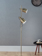 Pacific Brown Aaron Antique Brass Metal Task Floor Lamp - Image 1 of 2