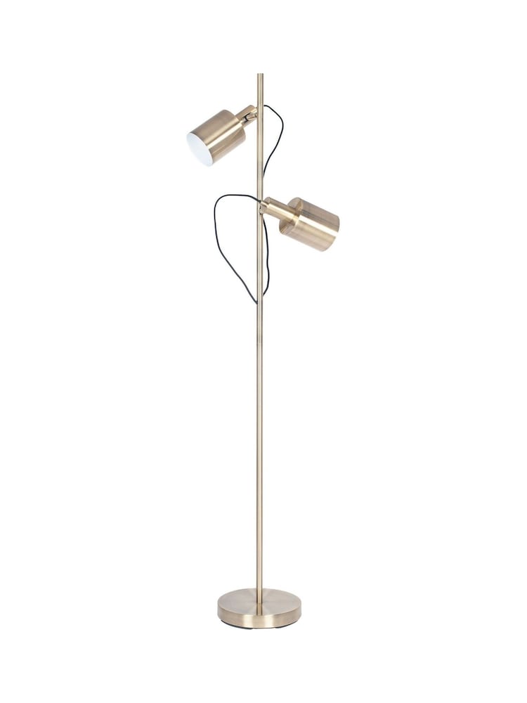 Pacific Brown Aaron Antique Brass Metal Task Floor Lamp - Image 2 of 2